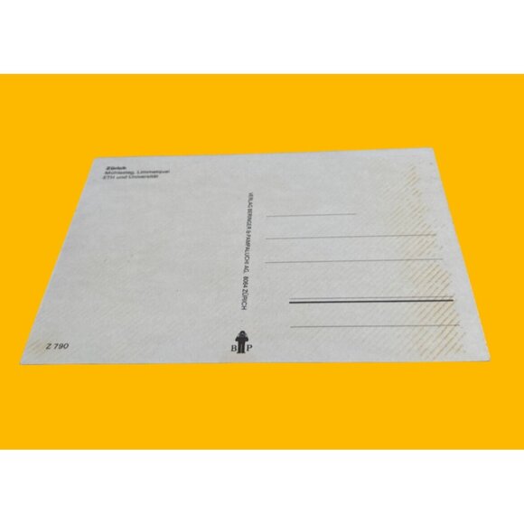 Vintage Zurich Switzerland Postcard Featuring River Limmat & Quaibrücke - Picture 3 of 4